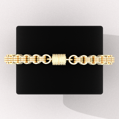 The Triplet 18k Gold Link